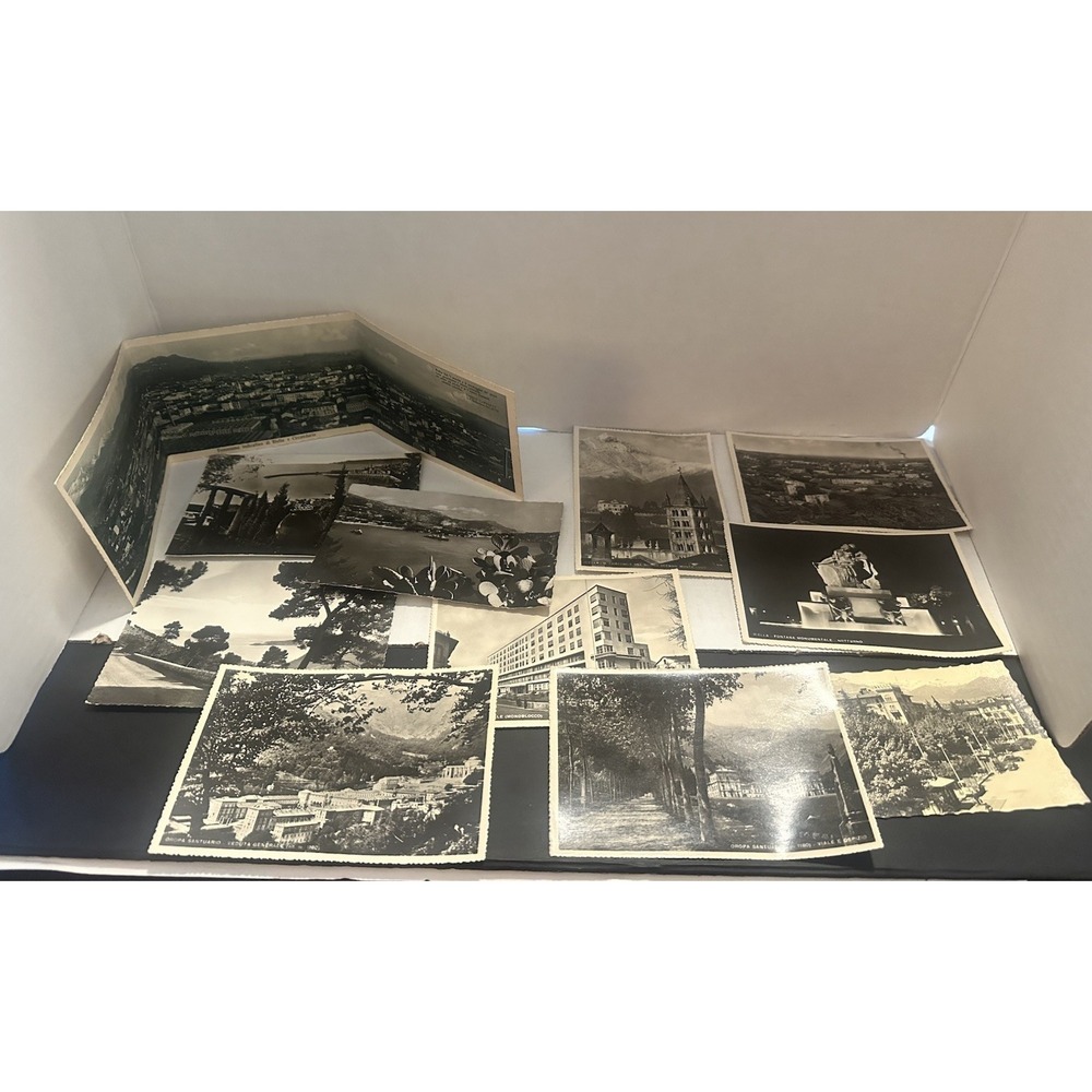 Lot‎ of vintage Black & White post cards of  Europe unposted 1940s B&W Lot Of 11